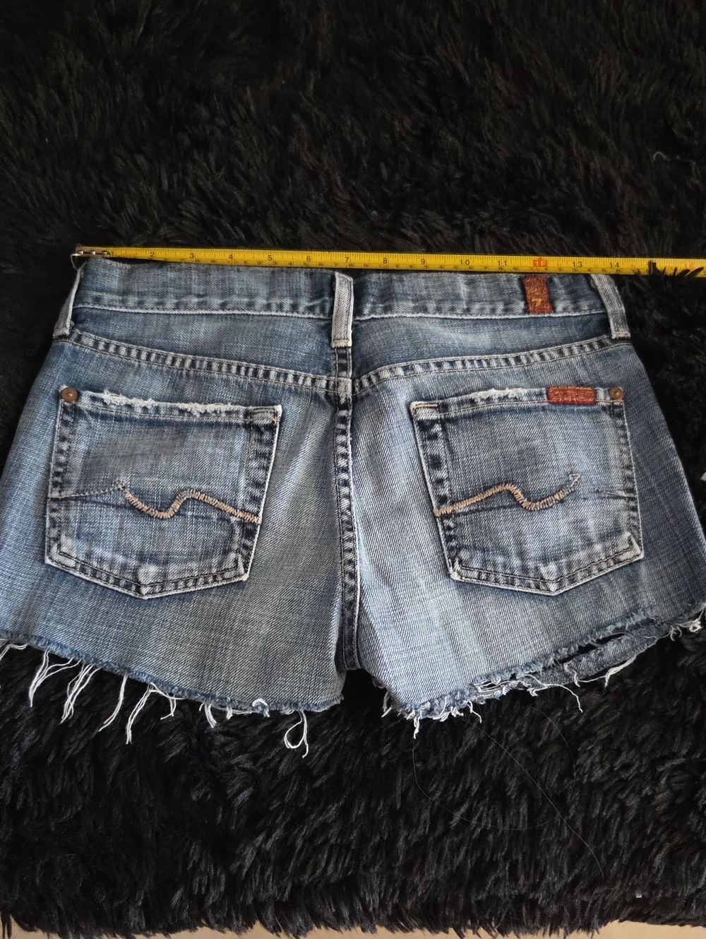 Vintage Seven For All Mankind Cut Off light blue denim Cut Off's 24/ 24 See Pics